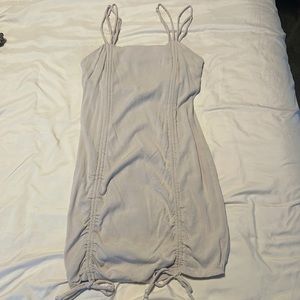 Tan Mini Dress with tie details size medium